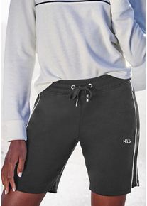 H.I.S. Bermudas H.I.S, Damen, Gr. 44/46, N-Gr, blau (marine), Interlock, Obermaterial: 60% Baumwolle, 40% Polyester, unifarben, Basic, bequem kniefrei, Hosen Bermudas, mit Eingrifftaschen, Topseller