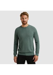 PME-Legend Rundhalspullover PME LEGEND, Herren, Gr. L, stargazer, Strick, Obermaterial: 50% Baumwolle, 50% Modal, unifarben, regular fit normal, Rundhals, Rippb&uuml;ndchen, Pullover Rundhalspullover, mit Logo Stickerei
