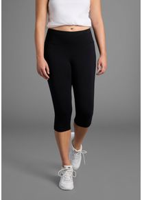 3/4-Hose Kangaroos, Damen, Gr. 40, N-Gr, schwarz, Jersey, Obermaterial: 95% Baumwolle, 5% Elasthan, unifarben, bequem 3/4-L&auml;nge, Hosen 3/4-Hose, Gro&szlig;e Gr&ouml;&szlig;en