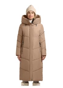 Steppmantel Khujo "PULSET MATT", Damen, Gr. S (36), cookie beige, Steppware, Obermaterial: 100% Polyester. Futter: 100% Nylon. Wattierung: 100% Polyester, unifarben, knielang, elastischer Bund, M&auml;ntel Steppmantel, gro&szlig;e Kapuze, Rei&szlig;verschlusstaschen