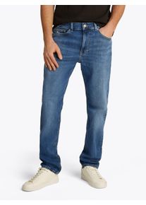 Straight-Jeans Tommy Jeans "Ryan Regular Slim Straight", Herren, Gr. 31, L&auml;nge 30, blau (medium denim), Denim/Jeans, Obermaterial: 99% Baumwolle, 1% Elasthan, straight fit, Jeans Straight-Jeans