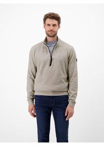 Sweater Lerros "SELA", Herren, Gr. 3XL, nordic olive, Sweatware, Obermaterial: 90% Baumwolle, 10% Polyester, unifarben, normal h&uuml;ftbedeckend, Rundhals, B&uuml;ndchen, Sweatshirts Sweater, mit Troyer-Rei&szlig;verschluss