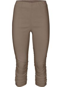 Caprihose Heine, Damen, Gr. 46, Normalgr&ouml;&szlig;en, grau (taupe), 70% Viskose, 25% Polyamid, 5% Elasthan, unifarben, 3/4-L&auml;nge, Hosen Caprihose