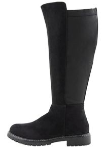 Weitschaftstiefel sheego, Damen, Gr. 37, XXL-Schaft, schwarz, Lederimitat, Schuhe Weitschaftstiefel