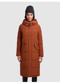 Steppmantel Khujo "DAIRI", Damen, Gr. L (40), russet braun, Steppware, Obermaterial: 90% Polyester, 10% Elasthan. Futter: 100% Nylon. Wattierung: 100% Polyester, unifarben, knielang, M&auml;ntel Steppmantel