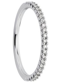 Diamantring ONE ELEMENT "0.25 ct Diamant Brillant Ring aus 585 Wei&szlig;gold" Gr. 50, silber, Fingerringe, Damen, 50,mit Brillant, Wei&szlig;gold 585, Diamantring