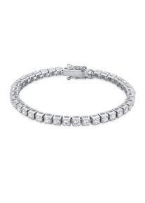 Armreif Kuzzoi "Armband Tennisarmband Zirkonia Wei&szlig; 925 Sterling Silber" Gr. 230, silber, Armb&auml;nder, Herren, 230, Silber 925 (Sterlingsilber), Armreif