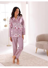 w&auml;schepur Schlafanzug W&Auml;SCHEPUR, Damen, Gr. 44/46, lila (mauve), 83% Polyester, 17% Baumwolle, Homewear-Sets Schlafanzug