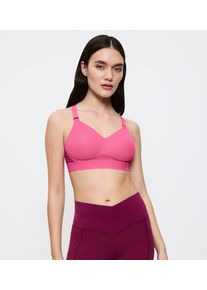 Sport-BH triaction by Triumph "Triaction Hybrid Lite P EX", Damen, Gr. 70, Cup E, rosa (glam pink), Single Jersey, Obermaterial: 46% Polyamid, 36% Polyester, 18% Elasthan, BHs Sport-BH, atmungsaktiv und extremer Halt