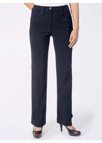 Webhose Lady, Damen, Gr. 46, Normalgr&ouml;&szlig;en, blau (marine), 83% Polyester, 13% Viskose, 4% Elasthan, unifarben, lang, Hosen Webhose