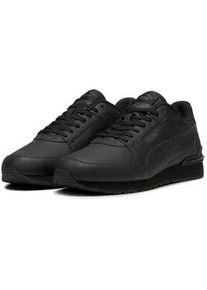 Sneaker Puma "ST RUNNER V4 L", Damen, Gr. 37, schwarz (Puma schwarz, shadow gray), Leder, Schuhe Sneaker