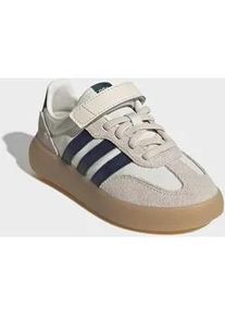 Sneaker Adidas SPORTSWEAR "BARREDA DECODE KIDS", M&auml;dchen, Gr. 33, sanftes wei&szlig;, collegiate navy, collegiate gr&uuml;n, Leder, Textil, Schuhe Sneaker, mit Klettverschluss, f&uuml;r Kinder & Jugendliche