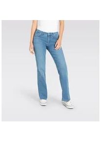 Bootcut-Jeans MAC "LAURA", Damen, Gr. 46, L&auml;nge 30, blau (winter baby blau), Denim/Jeans, Obermaterial: 91% Baumwolle, 7% Elastomultiester, 2% Elasthan, lang, Jeans