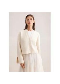 Strickjacke Seidensticker, Damen, Gr. M, sanftes wei&szlig;, 80% Wolle, 15% Polyamid, 5% Kaschmir, oversize, Strickjacken Strickjacke, 1/1