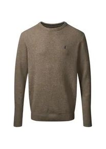 Rundhalspullover MCS "MCS Pullover MCAdrian", Herren, Gr. XXL, braun melange, Obermaterial: 80% Wolle, 20% Polyester, Pullover Rundhalspullover