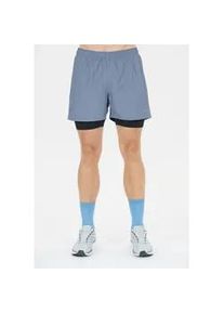 Shorts Endurance "Kros", Herren, Gr. M, US-Gr&ouml;&szlig;en, blau, schwarz, 95% Polyester, 5% Elasthan, unifarben, kurz, Hosen Shorts, Im 2-in-1-Design mit Quick Dry und Stretch-Funktion