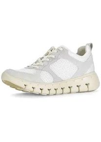 Sneaker Gabor "Sneaker low Materialmix Leder/Lederimitat", Damen, Gr. 36, wei&szlig;, Schuhe Sneaker