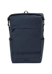 Freizeitrucksack Tommy Hilfiger "TH COLOUR ROLLTOP BACKPACK", Herren, Gr. B/H/T: 30cm x 15cm x 12cm, blau (dunkelblau), Nylon, Textil, Rucks&auml;cke Freizeitrucksack, Men Reiserucksack, Travelbag mit praktischen Seitentaschen
