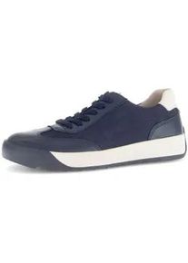 Sneaker Gabor "Sneaker low Materialmix Leder", Damen, Gr. 38,5, blau, Schuhe Sneaker