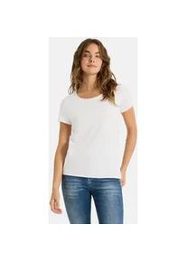 LIEBLINGSST&Uuml;CK T-Shirt LIEBLINGSST&Uuml;CK "CiaEp", Damen, Gr. XL, sanftes wei&szlig;, Jersey, Obermaterial: 100% Baumwolle, unifarben, regular fit taillenbedeckt, Rundhals, Shirts T-Shirt, mit Logo-Print