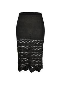 Sommerrock Urban Classics "Urban Classics Damen Ladies 3/4 Crochet Knit Skirt", Damen, Gr. M, schwarz, 100% Polyacryl, unifarben, slim fit, R&ouml;cke