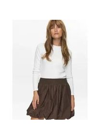 N&uuml;mph Midirock N&Uuml;MPH "N&uuml;mph Skirt NUNIMA", Damen, Gr. 38, schwarz coffee, Obermaterial: 100% Baumwolle, R&ouml;cke