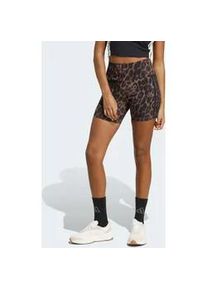 Shorts Adidas SPORTSWEAR "W AOP BK SHO", Damen, Gr. XXL, N-Gr, multicolor, earth strata, Obermaterial: 90% Baumwolle, 10% Elasthan, Hosen Shorts