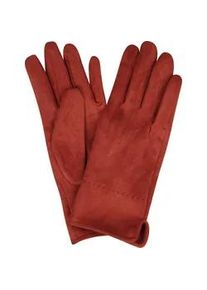 Strickhandschuhe Capelli New York, Damen, terra, Feinstrick, Materialmix, unifarben, Handschuhe, mit Ziernaht, Metall-Logo, Feinripp-Strick, elastisch