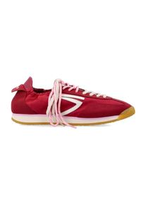 Puraai Low-Top Sneaker - Panther Vegan Lace-Up Sneakers With Double Lace Sy - Gr. 36 (EU) - in Rot - f&uuml;r Damen