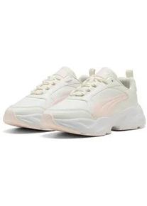 Puma Cassia 2.0 Leder Plateau Sneaker Damen 05 - warm white/jasmine flower/Puma white 38.5