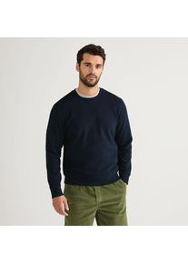 LANDS' END Rundhals-Sweatshirt SERIOUS SWEATS, Herren,  Blau, Baumwoll-Mischung/Polyester-Mischung, by Lands' End