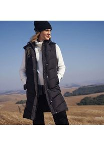 LANDS' END Lange Steppweste, Damen,  Schwarz, by Lands' End