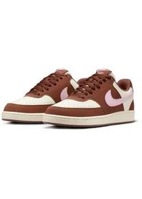 Nike Court Vision Low Premium Sneaker Damen 004 - soft pearl/pink foam-fauna brown 42.5