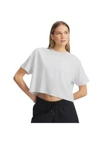 Under Armour Rival Boxy T-Shirt Damen 023 - distant gray medium heather/white XL