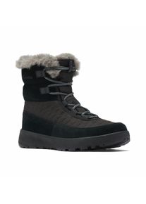 Snowboots Columbia "SLOPESIDE&trade; PEAK LUXE", Damen, Gr. 39, schwarz (schwarz, graphite), Leder, Synthetik, Schuhe Snowboots, gef&uuml;ttert
