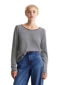 Marc O'Polo Longsleeve MARC O'POLO DENIM, Damen, Gr. L, blau (multi, scandinavian blau), Jersey, Obermaterial: 100% Baumwolle, gestreift, Rundhals, Shirts Longsleeve