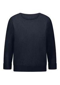 Rundhals-Pullover aus 100% Kaschmir Peter Hahn blau, 50
