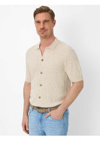 Brax Herren Strickpolo Style JIMMY beach, Beige, Gr. L