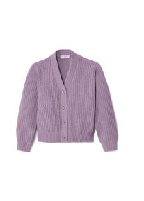 Tchibo - Kinder-Chenille-Strickjacke - M&auml;dchen - Gr. 146/152 - lila