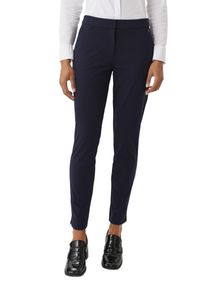Anzughose comma, Damen, Gr. 46, N-Gr, blau (navy), Stoff, Obermaterial: 48% Polyamid, 42% Viskose, 10% Elasthan, unifarben, slim fit kn&ouml;chelfrei, Hosen Anzughose, mit Viskose und Slim fit