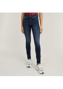 G-Star Raw Skinny-fit-Jeans G-STAR "3301", Damen, Gr. 26, L&auml;nge 30, blau (dk aged), Denim/Jeans, Obermaterial: 92% Baumwolle, 7% Elastomultiester, 1% Elasthan, skinny fit normal, Jeans Skinny-fit-Jeans, mit Stretch