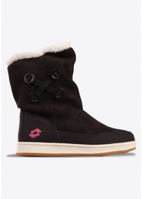 Winterboots Lotto, M&auml;dchen, Gr. 40, schwarz (schwarz, pink), Synthetik, Schuhe Winterboots, Winterschuhe, Winterstiefel, Snowboots, gef&uuml;ttert mit Rei&szlig;verschluss