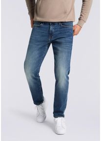 Regular-fit-Jeans BOSS Orange "RE.MAINE BO", Herren, Gr. 33, L&auml;nge 34, blau (navy411), Denim/Jeans, Obermaterial: 92% Baumwolle, 6% Polyester, 2% Elasthan, unifarben, regular fit lang, Jeans Regular-fit-Jeans, mit BOSS-Lederbadge