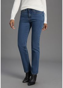 Gerade Jeans Arizona "Comfort-Fit", Damen, Gr. 46, N-Gr, blau (blau stone), Jeans, Obermaterial: 98% Baumwolle, 2% Elasthan, Basic, normal lang, Jeans Gerade Jeans, High Waist, Topseller