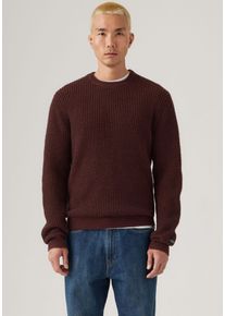 Levi's Rundhalspullover LEVI'S, Herren, Gr. XL, hot chocolate heather, Grobstrick, Obermaterial: 80% Wolle, 20% Polyamid, normal h&uuml;ftbedeckend, Rundhals, Rippb&uuml;ndchen, Pullover Rundhalspullover