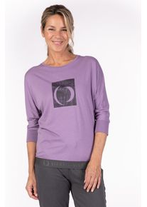 Funktionsshirt LPO "POULNE WMN", Damen, Gr. 44L, lila, 60% Baumwolle, 40% Polyester, bequem, angesetztes B&uuml;ndchen, Shirts Funktionsshirt, Auch in Gro&szlig;en Gr&ouml;&szlig;en erh&auml;ltlich