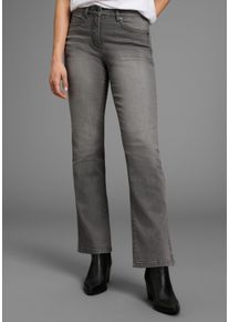 Bootcut-Jeans Arizona, Damen, Gr. 46, N-Gr, dk grau used, Denim/Jeans, Obermaterial: 98% Baumwolle, 2% Elasthan, Basic, comfort fit lang, Jeans Bootcut-Jeans, hohe Leibh&ouml;he