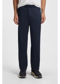 Jogginghose BOSS Green, Herren, Gr. L, N-Gr, dunkelblau402, Web, Obermaterial: 99% Polyester, 1% Elasthan, unifarben, regular fit lang, Hosen Jogginghose, Jogpants Sweatpants Stretchhose