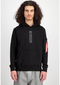 Kapuzensweatshirt Alpha Industries "Alpha PP Hoody", Herren, Gr. L, schwarz, Sweatware, Obermaterial: 80% Baumwolle, 20% Polyester, unifarben, regular fit h&uuml;ftlang, Rundhals, Sweatshirts Kapuzensweatshirt