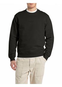 Sweatshirt Replay, Herren, Gr. L, schwarz, Sweatware, Obermaterial: 100% Baumwolle, unifarben, Rundhals, Rippb&uuml;ndchen, Sweatshirts Sweatshirt, Rundhals, Regular Fit